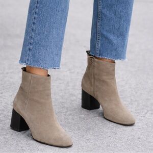 Isabel  Étoile Marant Deyissa Suede Ankle Boots Taupe Gray Size 6.5 Parisian 37